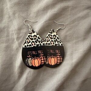 Leopard Print Fall Earrings